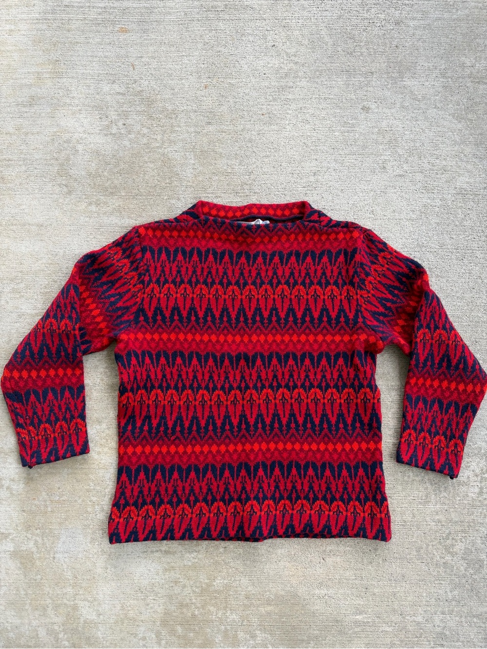 ICELAND JERSEY MODELLER SWEDEN HANS HEITSCH WOOL RED NORDIC SWEATER MEN SIZE XL